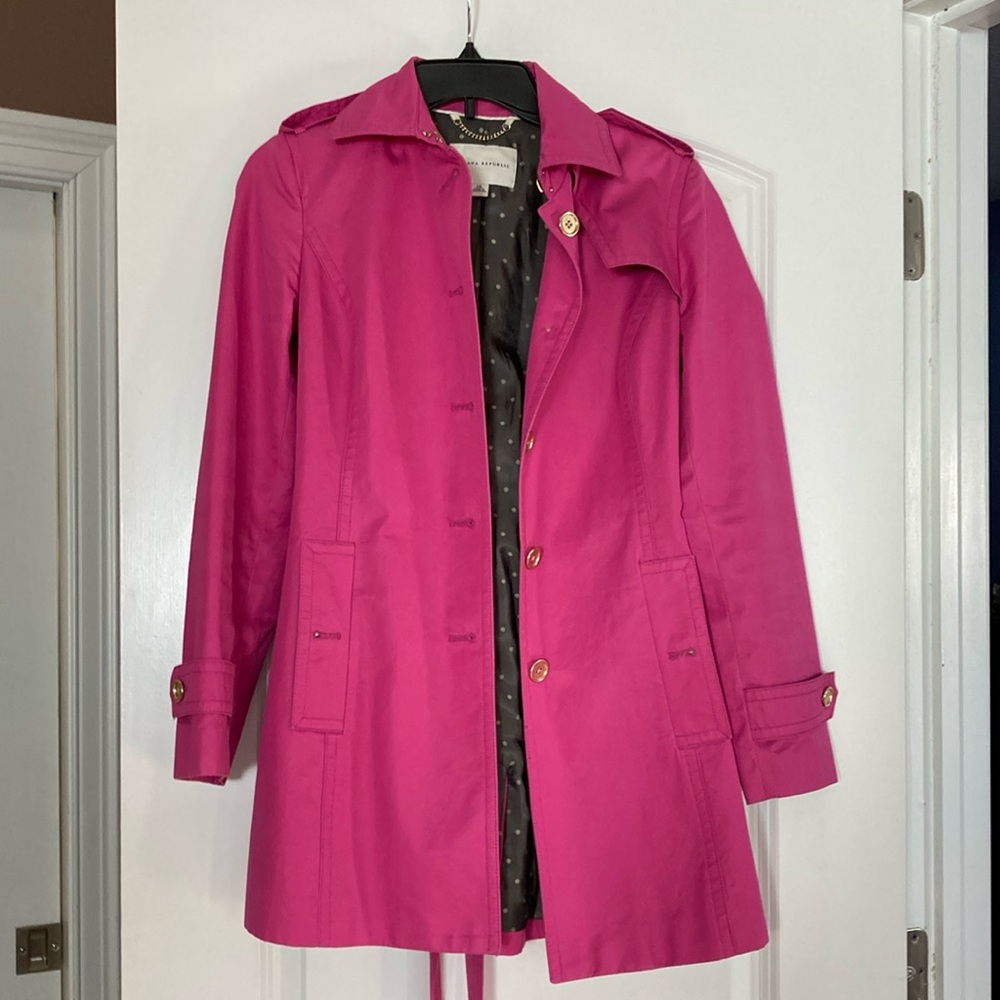 Banana Republic Pink Trenchcoat - XS